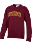 Main image for Youth Minnesota Golden Gophers Maroon Champion Wordmark Long Sleeve Crew Sweatshirt