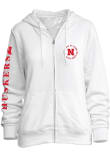 Main image for Womens White Nebraska Cornhuskers Comfy Long Sleeve Full Zip Jacket