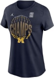 Main image for Michigan Wolverines Navy Blue Nike 2026 Men's Basketball National Champions Locker Room Short Slee..