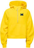 Main image for Womens Michigan Wolverines Yellow lululemon Scuba Half Zip Hooded Sweatshirt