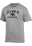 Main image for Iowa Hawkeyes Grey Champion Grandpa Jersey Short Sleeve T Shirt
