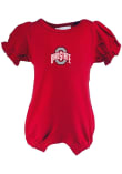 Main image for Baby Red Ohio State Buckeyes Bubble Short Sleeve One Piece