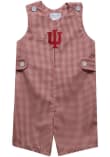 Main image for Toddler Indiana Hoosiers Crimson Vive La Fete Gingham Overalls