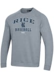 Main image for Under Armour Rice Owls Mens Grey Baseball Rival Long Sleeve Crew Sweatshirt
