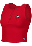Main image for Womens Ohio State Buckeyes Red Champion Ottoman Henley Tank Top