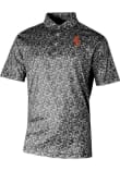 Main image for Mens USC Trojans Black Columbia Heat Seal Westside Country Short Sleeve Polo Shirt