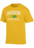 Main image for Oregon Ducks Yellow Champion Big Ten Jersey Short Sleeve T Shirt