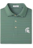 Main image for Mens Michigan State Spartans Green Peter Millar Tiebreaker Short Sleeve Fashion Polo