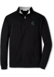 Main image for Mens Michigan State Spartans Black Peter Millar Crown Comfort Qtr Zip Pullover
