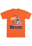 Main image for Illinois Fighting Illini Orange Homefield Football Retro Football Helmet Short Sleeve Fashion T Sh..