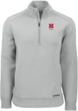 Main image for Mens Nebraska Cornhuskers Ash Cutter and Buck Alumni Roam Qtr Zip Pullover