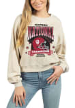 Main image for Womens Oatmeal Indiana Hoosiers 2025 College Football National Champions Campus Crop Crew Sweatshi..
