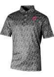 Main image for Mens Wisconsin Badgers Black Columbia Heat Seal Westside Country Short Sleeve Polo Shirt