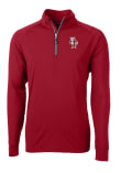 Main image for Mens Indiana Hoosiers Crimson Cutter and Buck Adapt Knit Qtr Zip Pullover