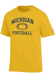 Main image for Michigan Wolverines Yellow Champion Football Jersey Short Sleeve T Shirt