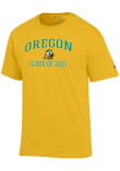 Main image for Oregon Ducks Yellow Champion Font Class of 2025 Jersey Short Sleeve T Shirt
