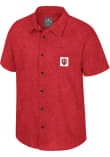 Main image for Mens Indiana Hoosiers Crimson Colosseum Duncan Camp Short Sleeve Dress Shirt