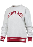 Main image for Womens Maryland Terrapins Grey Pressbox Santa Clara Crew Sweatshirt