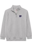 Main image for K-State Wildcats Mens Grey Essentials Embroidery Long Sleeve Qtr Zip Pullover