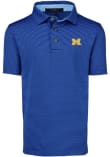 Main image for Youth Michigan Wolverines Blue Greyson Saranac Short Sleeve Polo Shirt