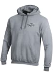 Main image for Mens Oregon Ducks Grey Champion Arched Name Hooded Sweatshirt