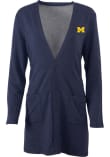 Main image for Womens Blue Michigan Wolverines Beachwood Cashtec Long Sleeve Cardigan