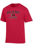 Main image for Miami RedHawks Red Champion Logo Alumni Jersey Short Sleeve T Shirt