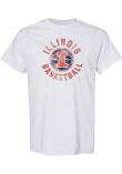 Main image for Illinois Fighting Illini Distressed Mens Basketball Short Sleeve T Shirt - Ash