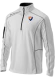 Main image for Mens Illinois Fighting Illini White Columbia Vault Heat Seal Omni Wick Shotgun Qtr Zip Pullover