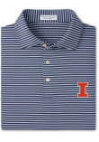 Main image for Mens Illinois Fighting Illini Navy Blue Peter Millar Tiebreaker Short Sleeve Fashion Polo