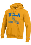 Main image for Mens UCLA Bruins Gold Champion Track & Field Icon Powerblend Hooded Sweatshirt