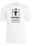 Main image for Texas Tech Red Raiders White Adidas Locker Football Warmup Short Sleeve T Shirt