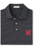 Main image for Mens Nebraska Cornhuskers Black Peter Millar Hemlock Short Sleeve Fashion Polo