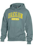 Main image for Mens Oregon Ducks Green ComfortWash Arch Name Pill Mascot Garment Dyed Hooded Sweatshirt