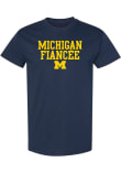 Main image for Michigan Wolverines Basic Block Fiancee Short Sleeve T-Shirt - Navy Blue