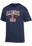 Main image for Illinois Fighting Illini Navy Blue Champion Est Date Dad Jersey Short Sleeve T Shirt