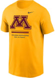 Main image for Minnesota Golden Gophers Gold Nike Primary Logo Short Sleeve T Shirt