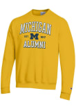 Main image for Mens Michigan Wolverines Yellow Champion Est Alumni Powerblend Crew Sweatshirt