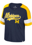 Main image for Michigan Wolverines Navy Blue Colosseum Glinda Short Sleeve T-Shirt