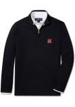 Main image for Mens Nebraska Cornhuskers Black Mizzen+Main KPI Qtr Zip Pullover