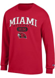 Main image for Mens Miami RedHawks Red Champion Pill Box Mom Jersey Tee