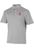 Main image for Mens Illinois Fighting Illini Grey Columbia Sand Tee Short Sleeve Polo Shirt