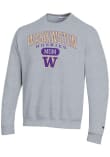Main image for Mens Washington Huskies Grey Champion Pill Box Mom Powerblend Crew Sweatshirt