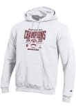Main image for Mens Indiana Hoosiers White Champion 2025 College Football Champions Powerblend Hooded Sweatshirt