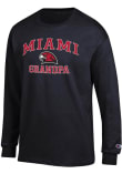 Main image for Mens Miami RedHawks Black Champion Grandpa Jersey Tee