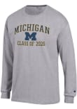 Main image for Mens Michigan Wolverines Grey Champion Font Class of 2026 Jersey Tee