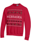 Main image for Mens Nebraska Cornhuskers Red Champion Christmas Crew Sweatshirt
