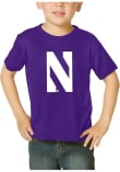 Main image for Toddler Northwestern Wildcats Purple Little King Primary Logo Short Sleeve T-Shirt