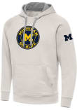 Main image for Mens Michigan Wolverines White Antigua Victory Hooded Sweatshirt