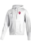 Main image for Mens Indiana Hoosiers White Adidas Primary Logo Long Sleeve Full Zip Jacket